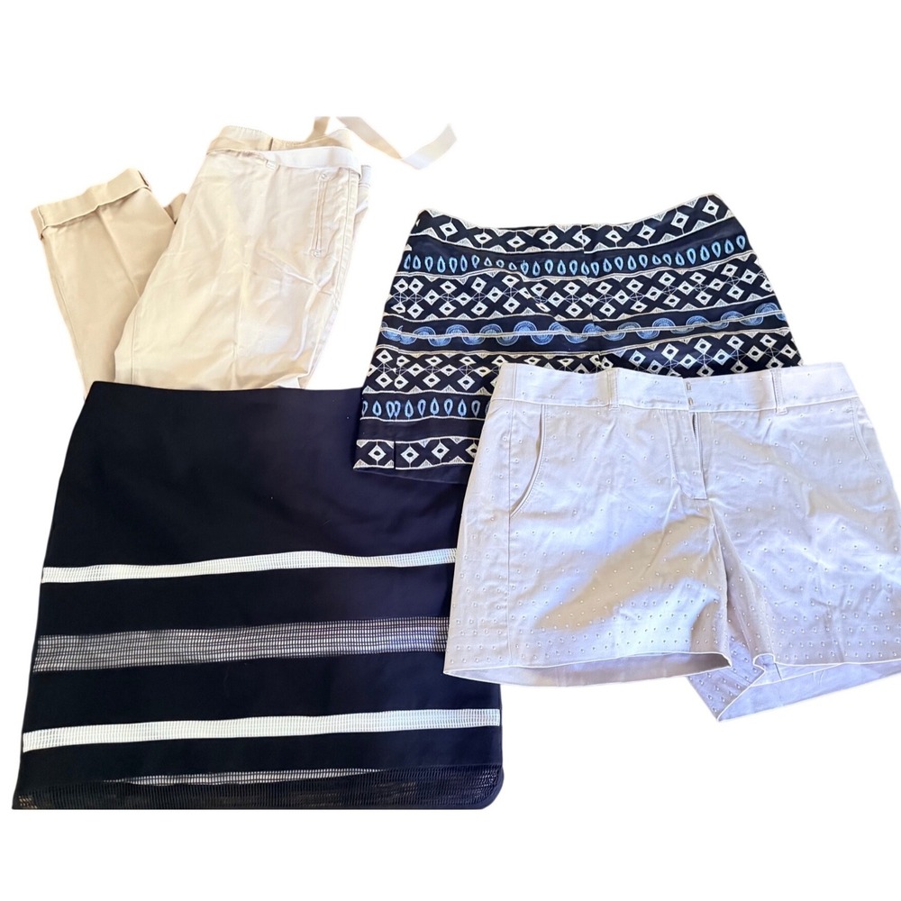White House Black Market Bundle Skirt Shorts Crop Pants Womens 6 6P Multi